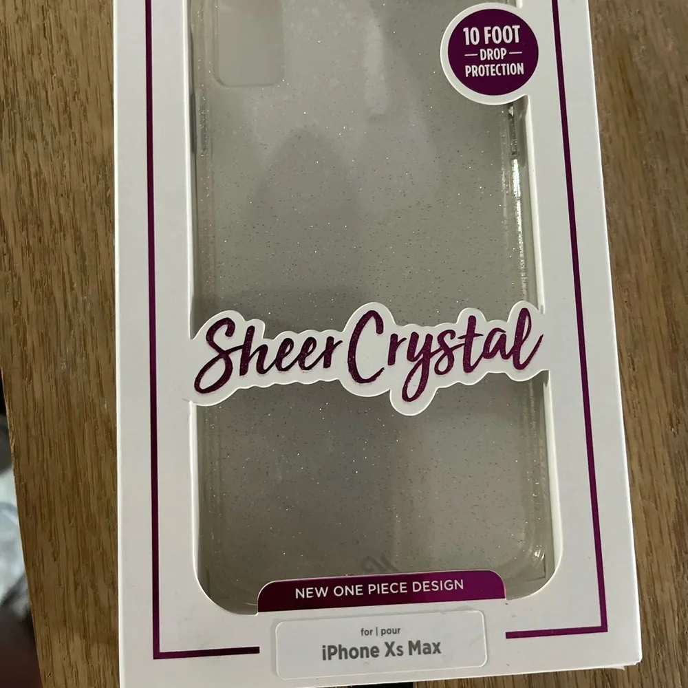 Casemate IPhone Max X/S Clear Shimmer Sequin Sparkly Drop Proof Case Protector - Picture 1 of 2